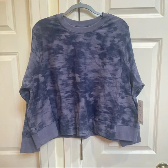 Athleta Blue Farallon Print Sweatshirt - Picture 3 of 8